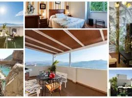"Ático Guadalhorce" Solarium y Terraza con vistas al valle con Barbacoa