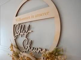 Schlaf-Scheune auf Islandpferdehof im Grünen