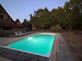 Maison de groupe en Bresse, piscine, calme, nature