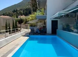 Charming studio with pool in Nikiana