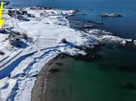 Strandhus med panoramautsikt