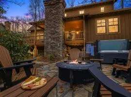 Blowing Rock Cabin Hot Tub Lake & Trout Stream 3 King Suites 2 Fireplaces