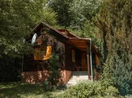 Cheerful Forest Cabin with Hot Tub!