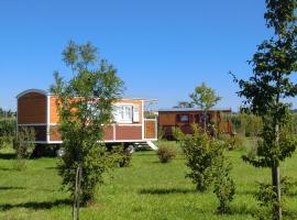 Les Roulottes-Gîtes de la Ferme de l'Autruche Dromoise, farm stay in Livron-sur-Drôme