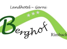 Hotel Berghof, hotel Rimbachban