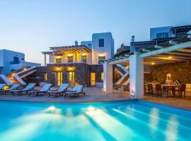 Andromeda Private Infinity Pool Villa, hotel para famílias em Fanari