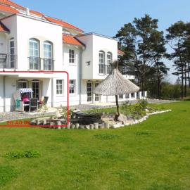 3 Zimmer Ferienwohnung Haus Meeresblick mit Meerblick A005 mit Südterrasse und Strandkorb