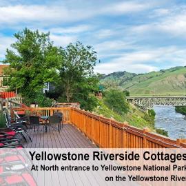 Yellowstone Riverside Cottages, hótel í Gardiner