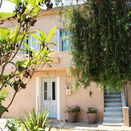 house in the village near the sea