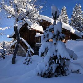 Meribel Altitude1600 chalet 6 personnes en pleine nature au milieu des pistes, hotel in Méribel