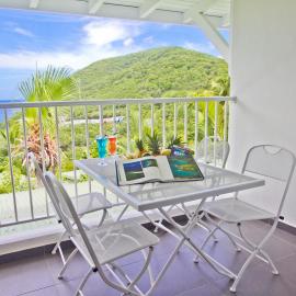 Duplex 4 personnes Chambre vue mer Résidence O Coeur de Deshaies