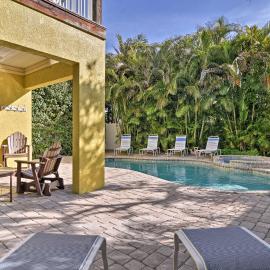 Walk to Shore: Holmes Beach Home w/ Pool & Hot Tub