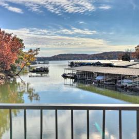Pool + Fishing Docks: Couple's Lake Ozark Condo