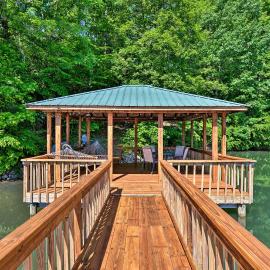 Dock & Pavilion! Lake Norman Retreat on Quiet Cove
