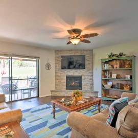 Bright Ruidoso Condo w/ Deck & Golf Course Views!