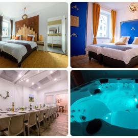Zythogite, 23 personnes, 9 chambres, 6 salles de bain, bbq, jacuzzi, jardin, billard, hotell i Tintigny