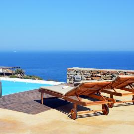 Stylish stone villa with a swimming pool, sea view and large terrace, ideal for a family or a group of friends