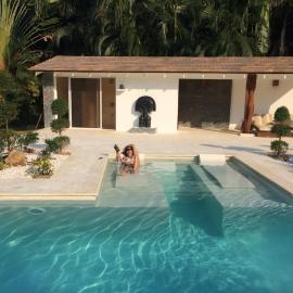 Las Terrenas Front Beach And Garden Villa with private staff