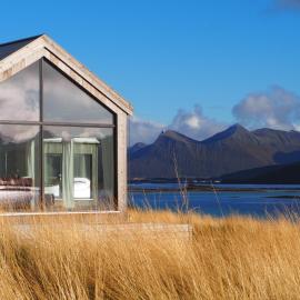 Steigen Lodge Sjøhytter, hotel Engeløyában