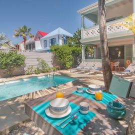 Villa Aquamarine, 2 bedroom beach house and private pool, Orient beach!