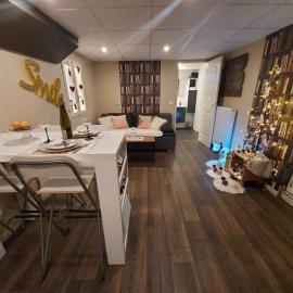 Résidence "Au Charron de Geis'pitz" en sous sol, hotel i Geispolsheim