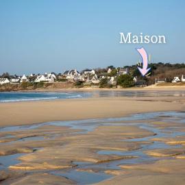 Maison à 20 mètre de la plage vue sur Mer、Esquibienのホテル
