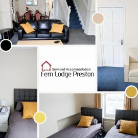 4 Bedroom House at Fern Lodge Preston Serviced Accommodation - Free WiFi & Parking, hotel in Preston