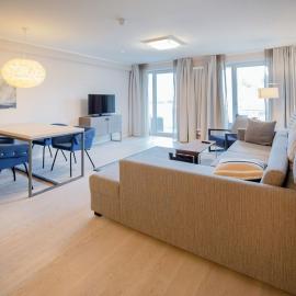 Dünenresidenz Prora - Ferienwohnung mit Meerblick, 2 Schlafzimmern, Balkon und Sauna NP-103