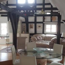 Penthouse Ferienwohnung Boppard Zentrum, grosse private Dachterrasse, sichere E-Bike Abstellplätze, Gratis parken!