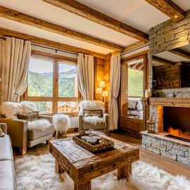 Arc 1950, ambiance chalet luxe 5/7pers dans résidence 5* skis aux pieds avec SPA, hotel u gradu Arc 1950