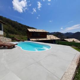 Chale com agua de nascente e com vista panoramica
