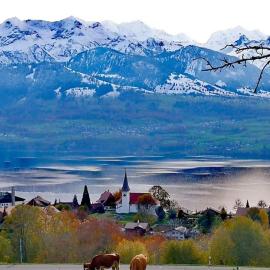 Panoramic Lake Thun & Alps View Apartment near Interlaken