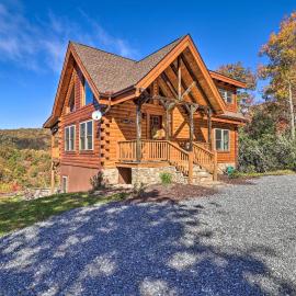 Hilltop Cabin on 5 Acres w/ Hot Tub & Waterfall!