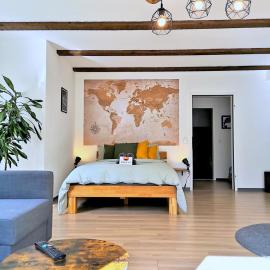 Studio-Apartment mit Garten, Parkplatz & Küche, hôtel à Offenbourg