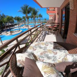 [Kariri 215] 46m², pé na areia, varanda vista mar!