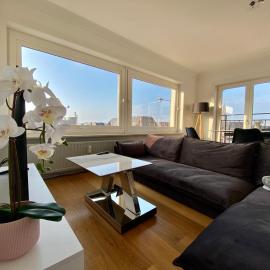 Luxury 3 bedroom apartment on the top floor with panoramic view, hotel a Oostende