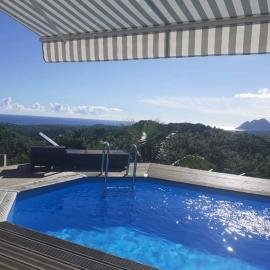 Chambre chez l'habitant avec piscine privative et vue panoramique sur la mer des caraïbes