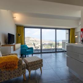 2BR with Distant Sea and Country Views in Gozo