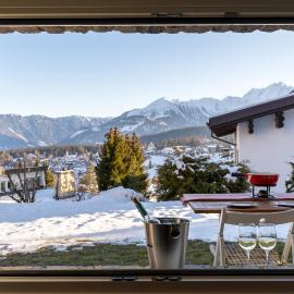 Flims में, होटल Charmantes Apartment mit grossem Garten .Kids4free.