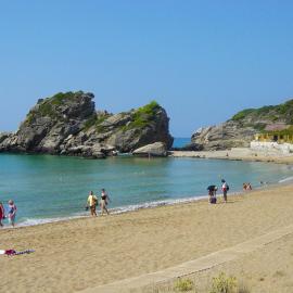 Villa Takis on Pelekas beach, Apartment B with sea view