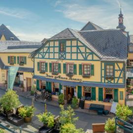 Weinhotel des Riesling Zum Grünen Kranz, hótel í Rüdesheim am Rhein