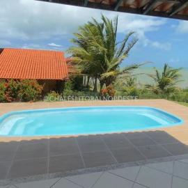 Chalé com piscina privada vista mar-Zumbi-RN
