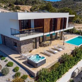 Seaview Villa Dolac with heated pool, a Hot tub, Finnish sauna