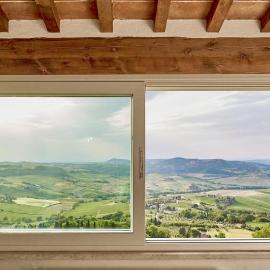 La finestra - centro storico Montepulciano, casa panoramica.