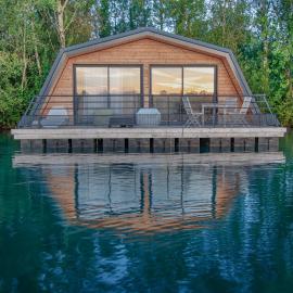Maison flottante - Baurech - Lac et plage privés