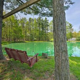 'The Red Pine Cabin' w/ Private Pond & Dock!, hotel in Loudonville