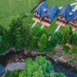 Novosiele Residence - nad górską rzeką - Leśne Spa sauna jacuzzi - Bieszczady
