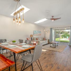 Dog Friendly Home wPrivate Fenced Yard, Garage & Fire Pit STEPS to the Beach!, hotel in New Smyrna Beach