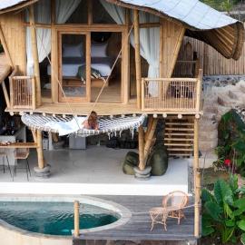 Kalma Bamboo Eco Lodge - Adults Only, hotel di Kuta Lombok