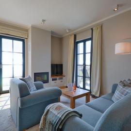 Dranske में, होटल Reetland am Meer - Premium Reetdachvilla mit 3 Schlafzimmern, Sauna und Kamin F23